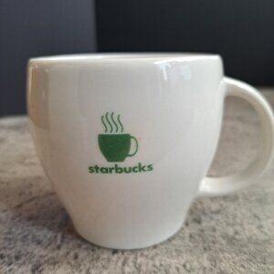 Starbucks 2003 Barista Espresso Cup Green & White 8 oz - RETIRED